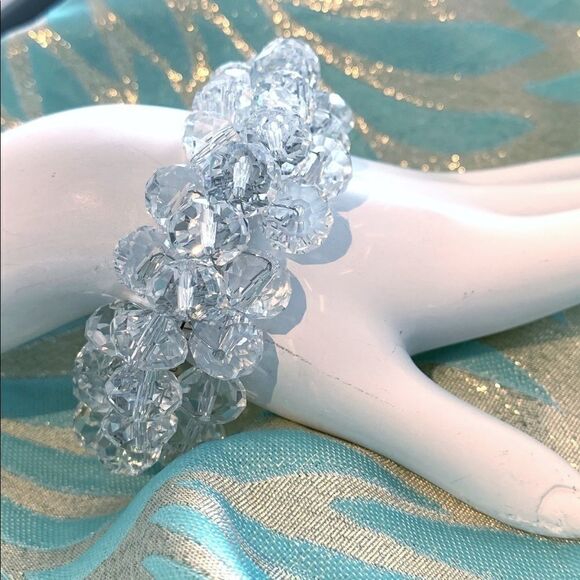 50 Swarovski crystal bridal black tie bracelet - Picture 1 of 10